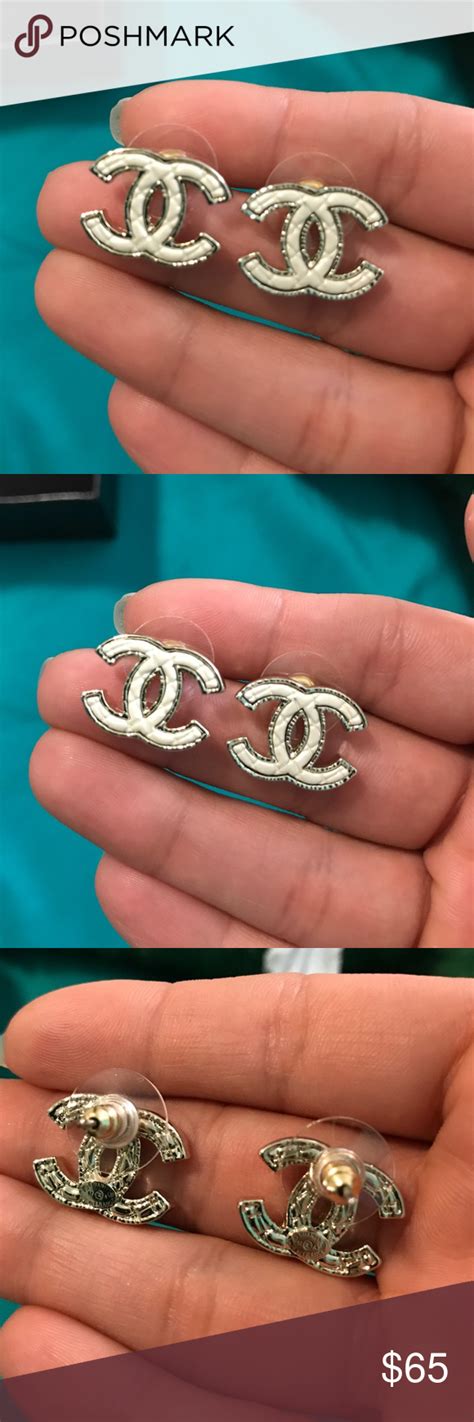 black chanel earrings replica|chanel look alike earrings.